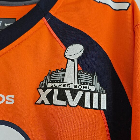 Nike On Field Peyton Manning NFL Denver Broncos Super Bowl 48 Jersey Mens - Picture 3 of 7